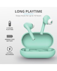 AURICULARES TRUST NIKA TOUCH EARPHONES BLUETOOTH WIRELESS TURQUOISE