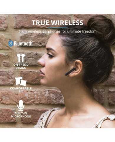 AURICULARES TRUST PRIMO TOUCH EARPHONES BLUETOOTH WIRELESS BLACK