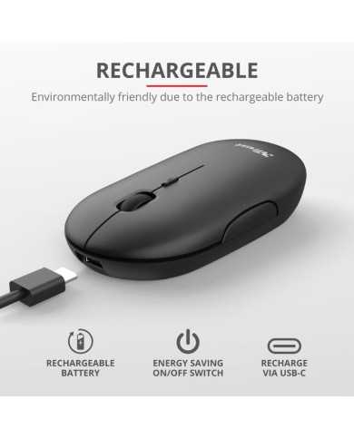 RATON TRUST PUCK RECARGABLE WIRELESS BLUETOOH BLACK