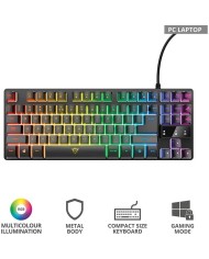 TECLADO TRUST GAMING GXT 833 METALICO USB RGB