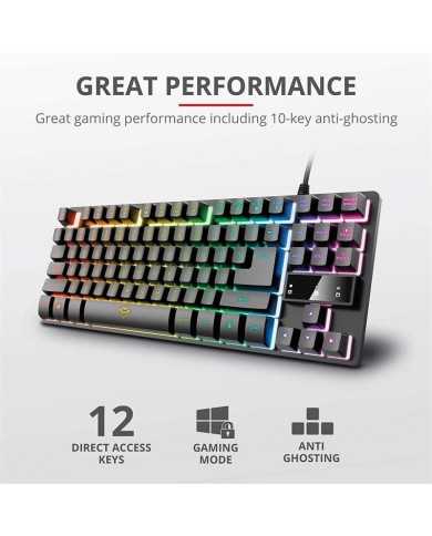 TECLADO TRUST GAMING GXT 833 METALICO USB RGB