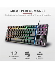 TECLADO TRUST GAMING GXT 833 METALICO USB RGB