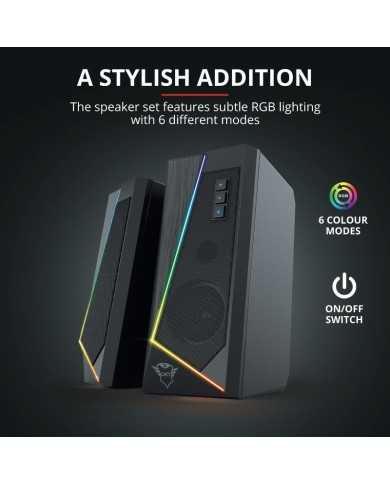 ALTAVOCES TRUST GAMING GTX 609 ZOXA RGB 2.0 SPEAKERSET