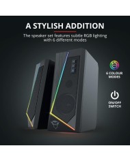 ALTAVOCES TRUST GAMING GTX 609 ZOXA RGB 2.0 SPEAKERSET