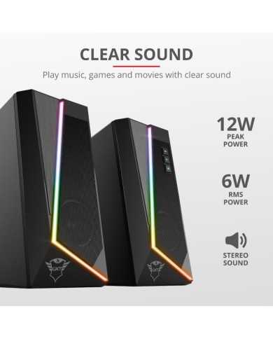 ALTAVOCES TRUST GAMING GTX 609 ZOXA RGB 2.0 SPEAKERSET
