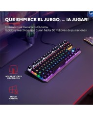 TECLADO TRUST GAMING GXT 834 CALLAZ MECANICO TKL USB RGB