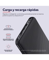 POWERBANK TRUST PRIMO SLIM 10000MAH 2A USB + USB-C + MICRO-USB ECO BLACK