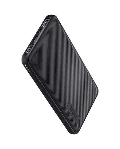 POWERBANK TRUST PRIMO SLIM 5000MAH 2A USB + USB-C + MICRO-USB ECO BLACK