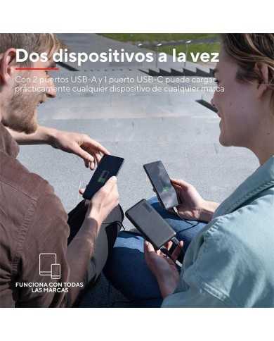 POWERBANK TRUST PRIMO SLIM 5000MAH 2A USB + USB-C + MICRO-USB ECO BLACK