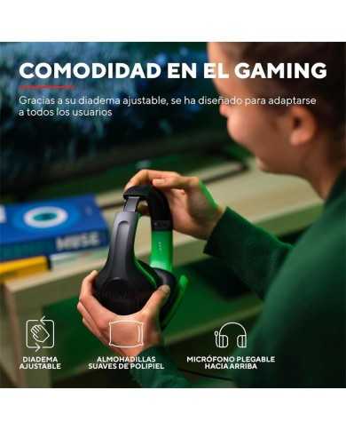AURICULARES + MICROFONO TRUST GAMING GXT 415X ZIROX MULTI HEADSET GREEN