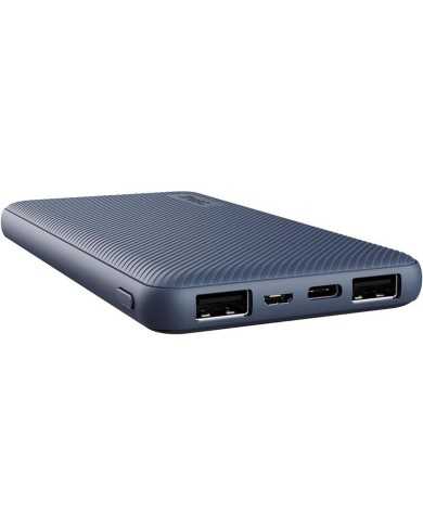 POWERBANK TRUST PRIMO SLIM 10000MAH X2 USB-A + USB-C + MICRO-USB ECO BLUE