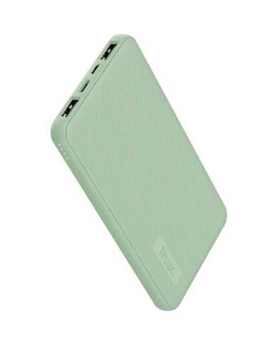 POWERBANK TRUST PRIMO SLIM 10000MAH X2 USB-A + USB-C + MICRO-USB ECO GREEN