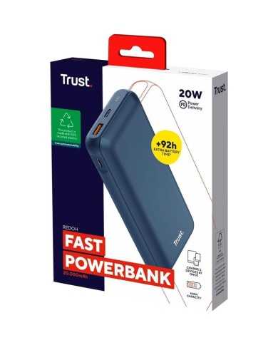 POWERBANK TRUST REDOH 20000MAH USB-A + X2 USB-C BLUE