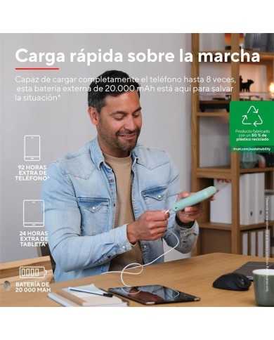 POWERBANK TRUST REDOH 20000MAH USB-A + X2 USB-C GREEN