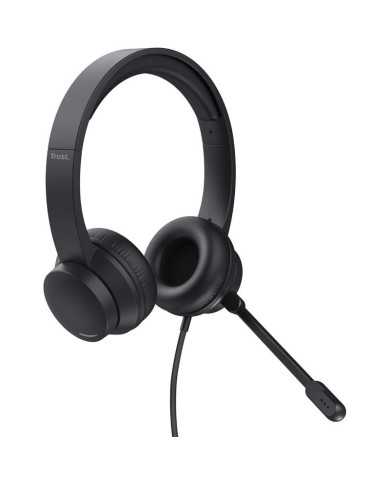 AURICULARES + MICROFONO TRUST AYDA HEADSET PC AUX BLACK