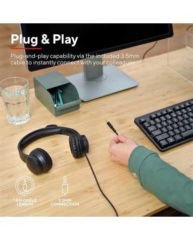 AURICULARES + MICROFONO TRUST AYDA HEADSET PC AUX BLACK