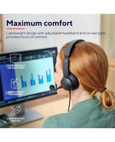 AURICULARES + MICROFONO TRUST AYDA HEADSET PC AUX BLACK