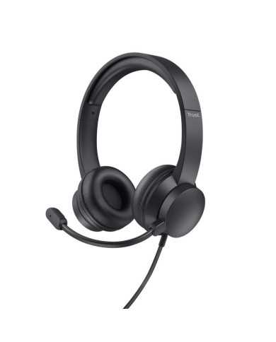 AURICULARES + MICROFONO TRUST AYDA HEADSET PC USB BLACK