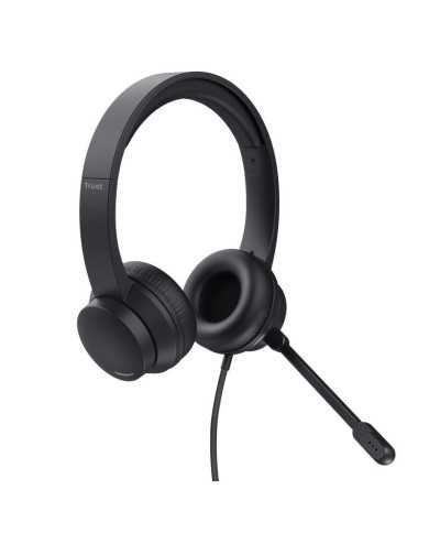 AURICULARES + MICROFONO TRUST AYDA HEADSET PC USB BLACK