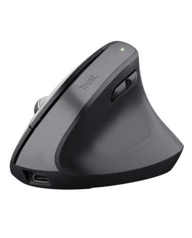 RATON TRUST BAYO+ ERGONOMICO 2400 DPI WIRELESS BLACK