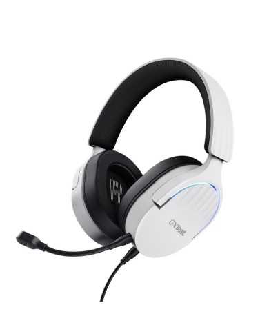 AURICULARES + MICROFONO TRUST GAMING RGB GXT 490W FAYZO HEADSET 7.1 WHITE