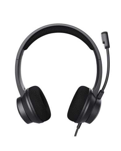 AURICULARES + MICROFONO TRUST HS-260 HEADSET ENC USB-A/USB-C BLACK