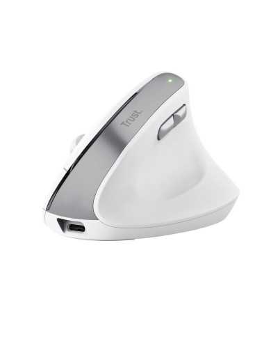 RATON TRUST BAYO II ERGONOMICO ECO 2400 DPI WIRELESS RECARGABLE WHITE