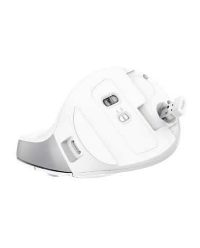 RATON TRUST BAYO II ERGONOMICO ECO 2400 DPI WIRELESS RECARGABLE WHITE