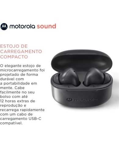 AURICULARES MOTOROLA MOTO BUDS 065 IN EAR ANC BLUETOOTH 5.3 BLACK