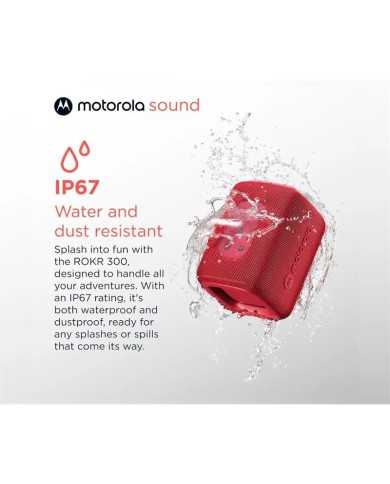 ALTAVOZ MOTOROLA ROKR 300 WIRELESS BLUETOOTH 5.3 IP67 RED