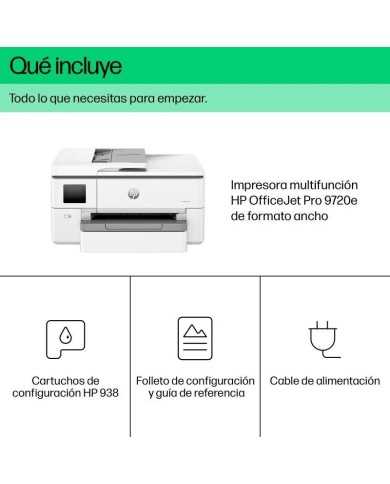 IMPRESORA HP MULTIFUNCION OFFICEJET PRO 9720E COLOR WIFI DUPLEX A3 WHITE