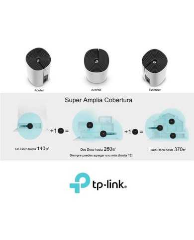 WIRELESS REPEATER TP-LINK AC1200 HOME MESH PACK 3 DECO M4