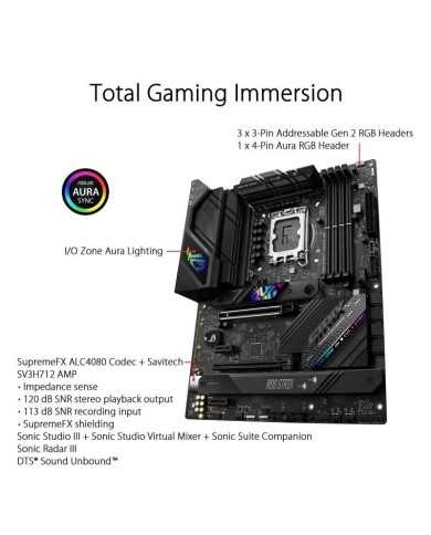 PLACA BASE ASUS ROG STRIX B760-F GAMING WIFI 4XDDR5 HDMI + DP