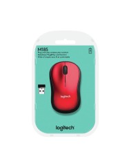 RATON LOGITECH M185 WIRELESS RED