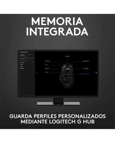 RATON LOGITECH G502 HERO OPTICO USB GAMING BLACK