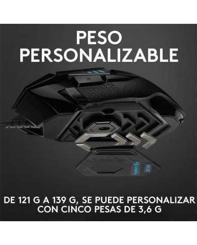 RATON LOGITECH G502 HERO OPTICO USB GAMING BLACK