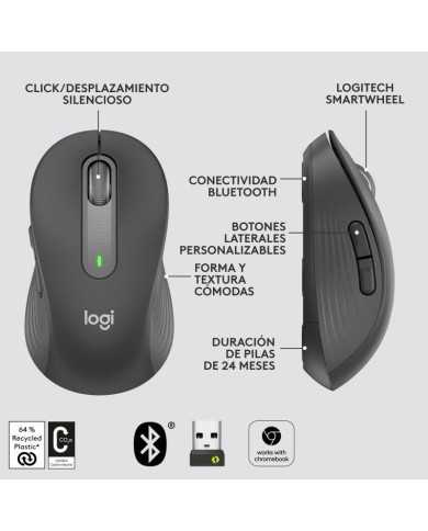 RATON LOGITECH SIGNATURE M650 M WIRELESS BLACK