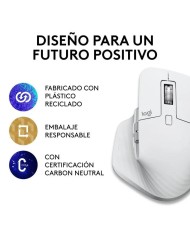 RATON LOGITECH MX MASTER 3S WIRELESS 8000DPI 7 BOTONES WHITE