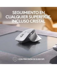 RATON LOGITECH MX MASTER 3S WIRELESS 8000DPI 7 BOTONES WHITE
