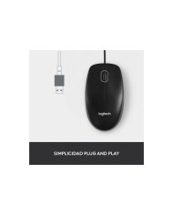 RATON LOGITECH M100 USB 1000DPI BLACK