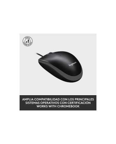 RATON LOGITECH M100 USB 1000DPI BLACK