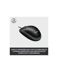 RATON LOGITECH M100 USB 1000DPI BLACK