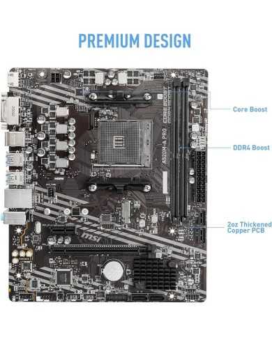 PLACA BASE MSI A520M-A PRO AMD AM4 DVI + HDMI