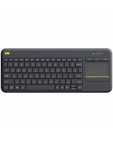 TECLADO LOGITECH K400 RF WIRELESS TOUCHPAD BLACK