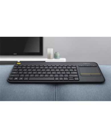 TECLADO LOGITECH K400 RF WIRELESS TOUCHPAD BLACK