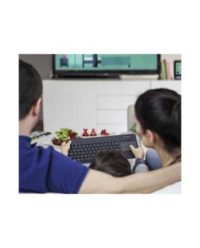 TECLADO LOGITECH K400 RF WIRELESS TOUCHPAD BLACK