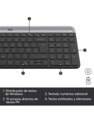 TECLADO + RATON LOGITECH MK470 SLIM WIRELESS SILENT