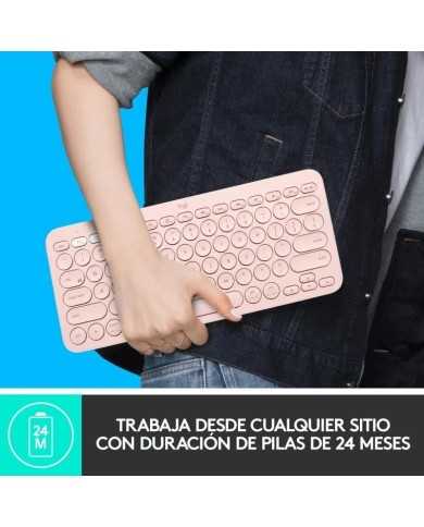 TECLADO LOGITECH K380 TKL BLUETOOTH MULTI-DEVICE ROSE