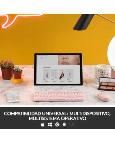 TECLADO LOGITECH K380 TKL BLUETOOTH MULTI-DEVICE ROSE