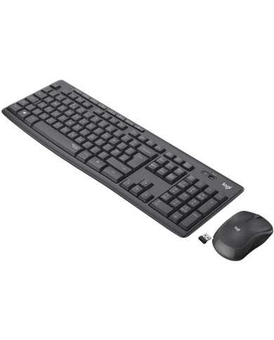 TECLADO + RATON LOGITECH MK295 WIRELESS SILENT GRAFITO